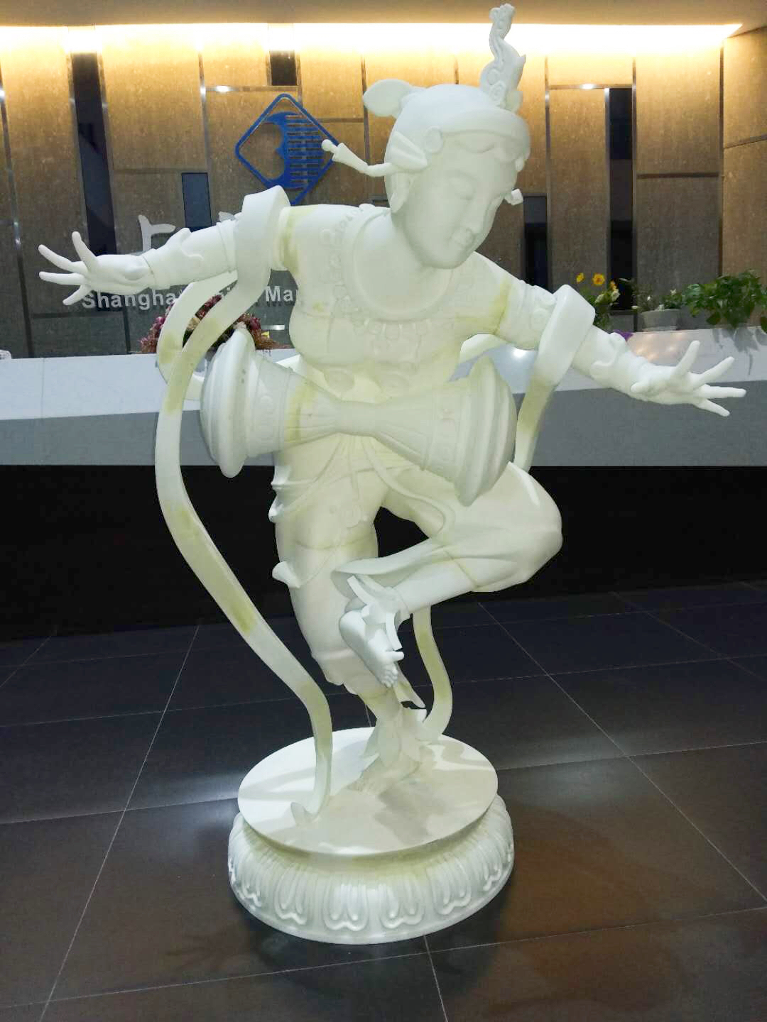 3D打印機打印大型雕塑——敦煌壁畫，白色數(shù)模